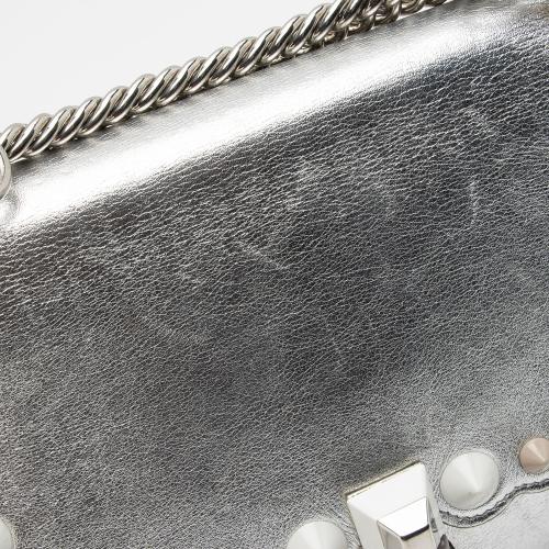 Fendi Metallic Studded Vitello Kan I Small Shoulder Bag