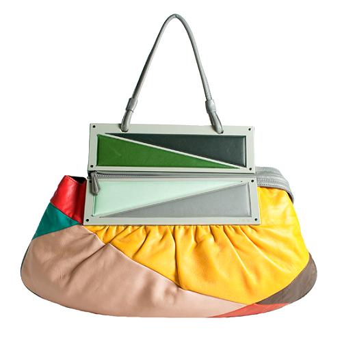 Fendi Leather Multicolor Convertible To You Shoulder Handbag