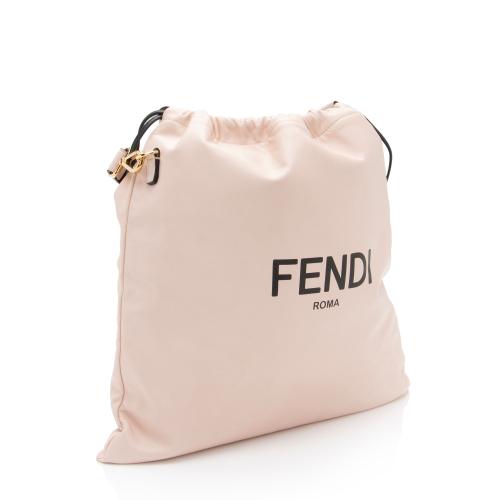 Fendi Nappa Leather Drawstring Medium Shoulder Bag
