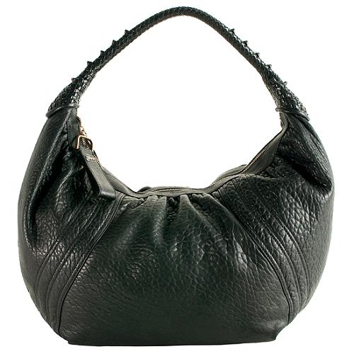 Fendi Nappa Leather Spy Hobo Handbag