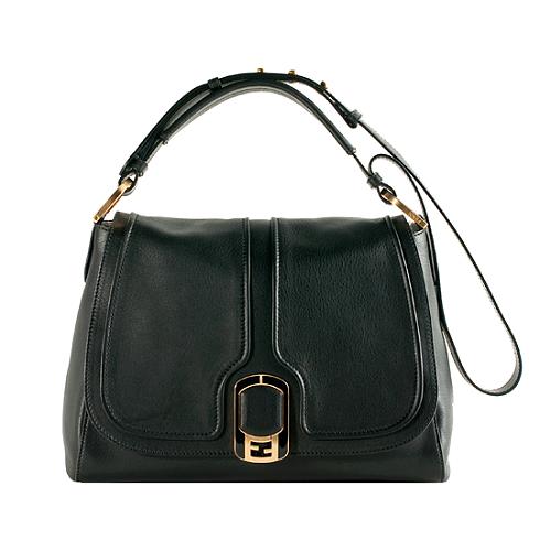 Fendi Leather New Silvana Shoulder Handbag