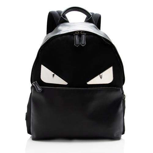 Fendi Nylon Leather Bags Bugs Backpack