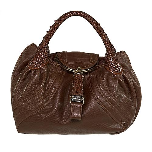 Fendi Pebbled Leather Spy Handbag