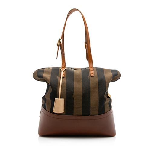 Fendi Pequin Striped 2Bag Tote