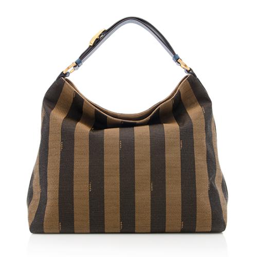 Fendi Pequin Striped Shoulder Bag