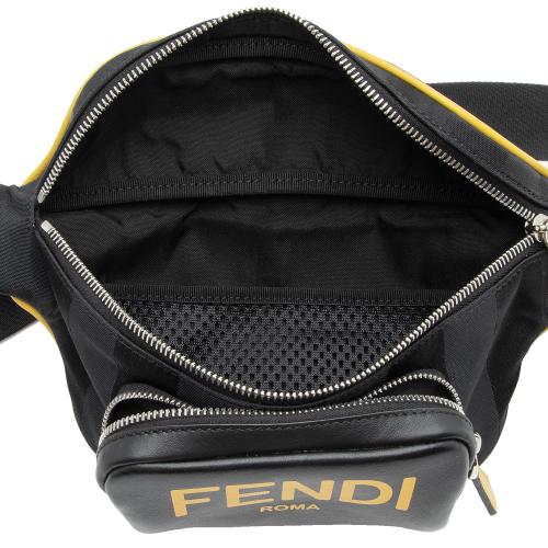 Fendi Recycled Nylon Pequin Logo Belt Bag