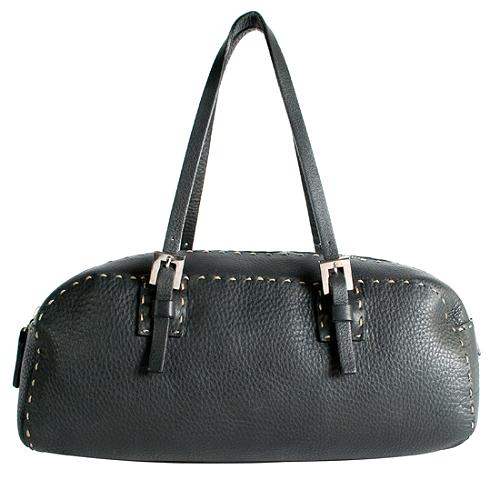 Fendi Selleria Leather East/West Satchel Handbag
