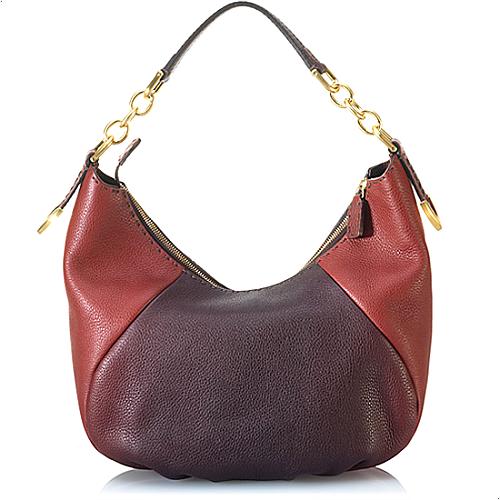 Fendi 'Selleria' Leather Small Hobo Handbag