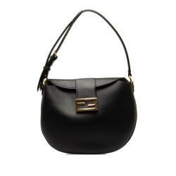 Fendi Small Leather Croissant Hobo