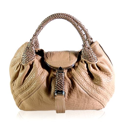 Fendi Spy Leather Satchel Handbag