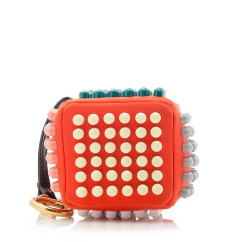 Fendi Studded Cube Keychain