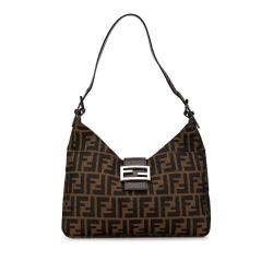 Fendi Zucca Canvas Shoulder Bag