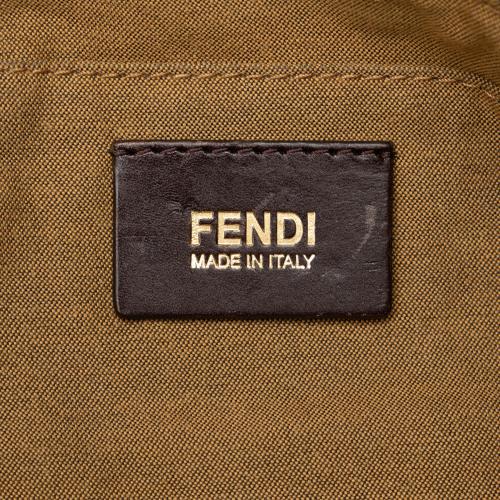 Fendi Zucca Chef Leopard Shoulder Bag