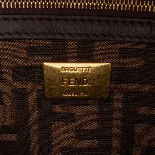 Fendi Zucca Embroidered Karligraphy Baguette