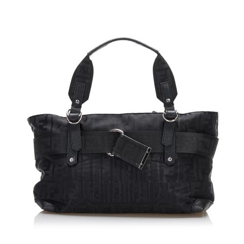 Fendi Zucca Nylon Zip Code Handbag