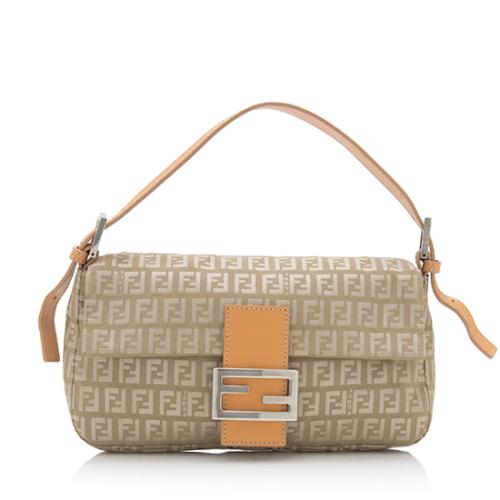 Fendi Zucchino Baguette Shoulder Bag