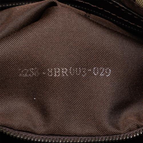 Fendi Zucchino Canvas Double Flap Shoulder Bag