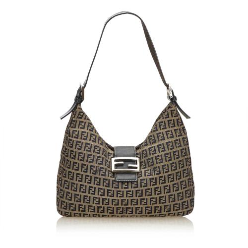 Fendi Zucchino Canvas Shoulder Bag