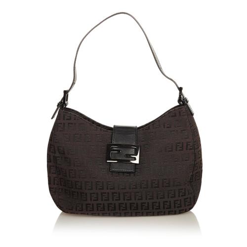 Fendi Zucchino Canvas Shoulder Bag