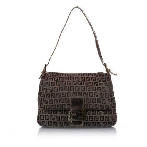 Fendi Zucchino Mamma Forever Canvas Shoulder Bag