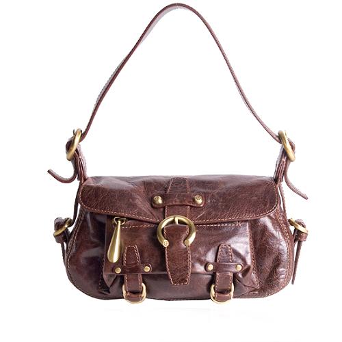 Francesco Biasia Distressed Leather Shoulder Handbag