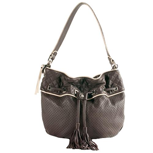 Francesco Biasia Perforated Drawstring Shoulder Handbag