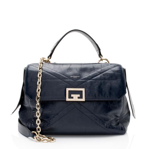Givenchy Crinkled Patent Leather ID Medium Flap Bag