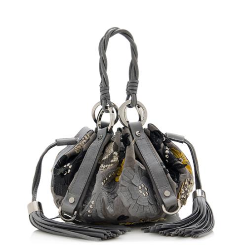 Givenchy Leather Flower Drawstring Bag
