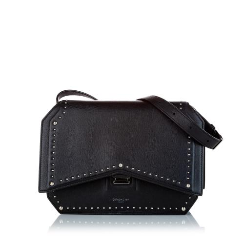 Givenchy Studded Bow Cut Leather Shoulder Bag
