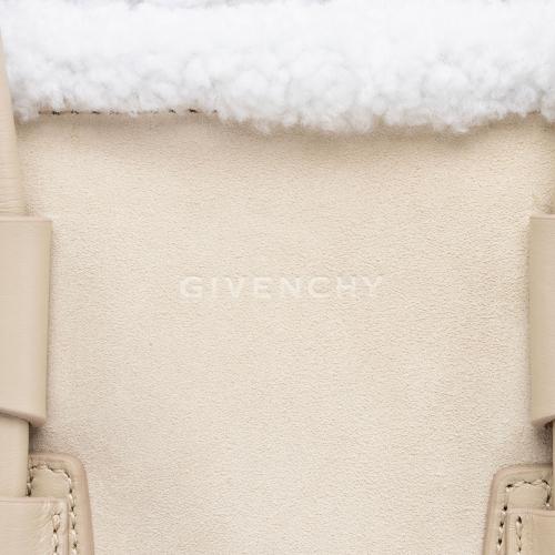 Givenchy Suede Shearling Antigona Small Satchel