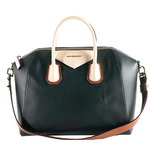 Givenchy Tricolor Leather Antigona Medium Satchel Handbag