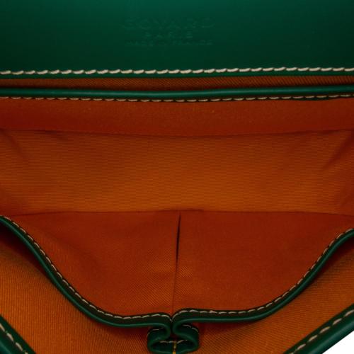 Goyard Green Goyardine Coated Canvas and Leather Belvedere PM Bag