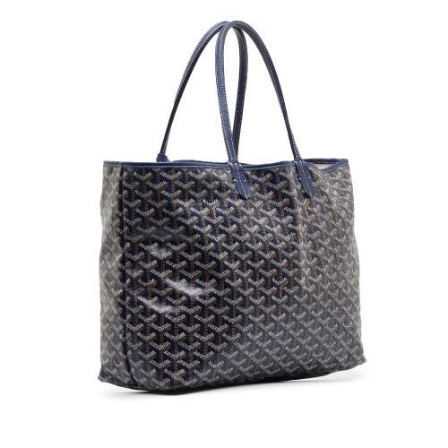 GOYARD Saint Louis PM Chevron Print Canvas Tote Bag Gray