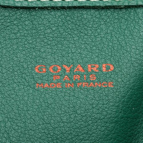 Goyard Goyardine Reversible Mini Anjou Coated Canvas Chevron Tote Bag in  Green