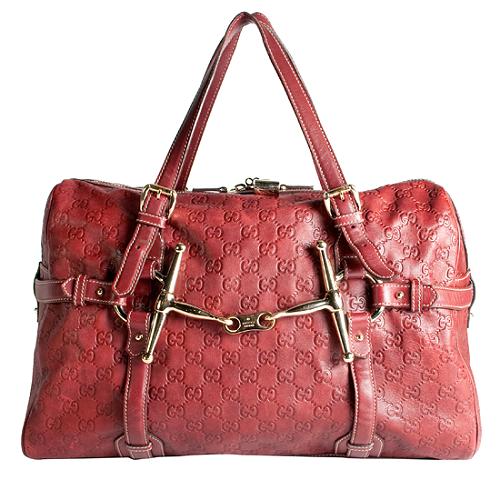 Gucci 85th Anniversary Guccissima Boston Satchel Handbag