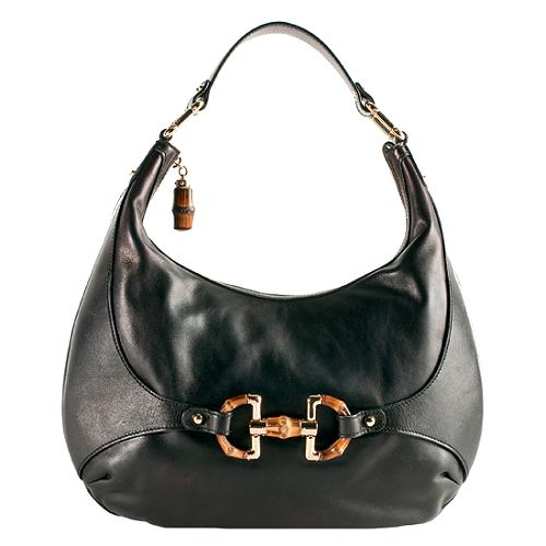Gucci Bamboo Leather 'Amalfi' Hobo Handbag