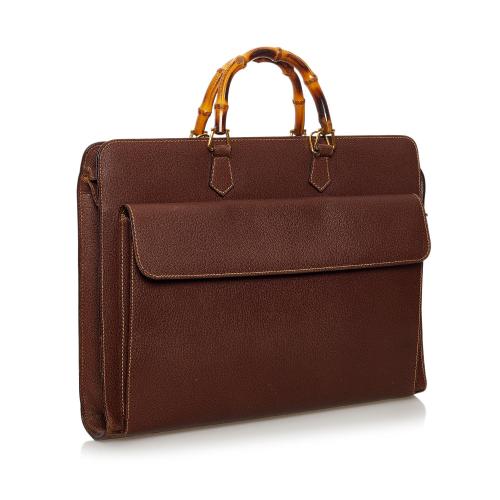 Gucci Bamboo Leather Briefcase