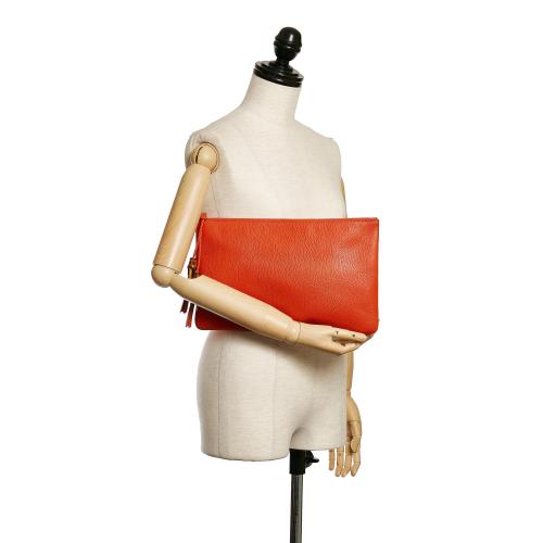Gucci Bamboo Leather Clutch Bag