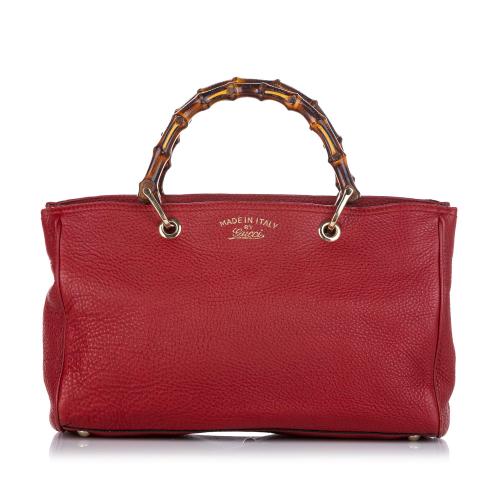Gucci Bamboo Shopper Leather Satchel