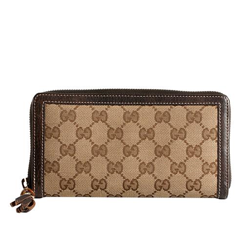 Gucci Bamboo Tassel Zip Around Wallet