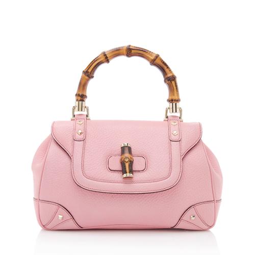 Gucci Leather Bamboo Top Handle Bag