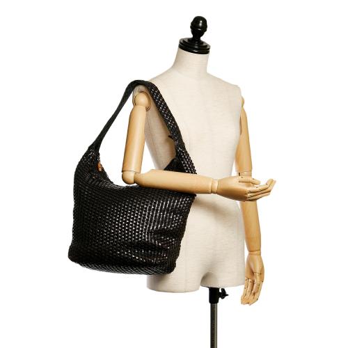 Gucci Bamboo Weaved Leather Shoulder Bag