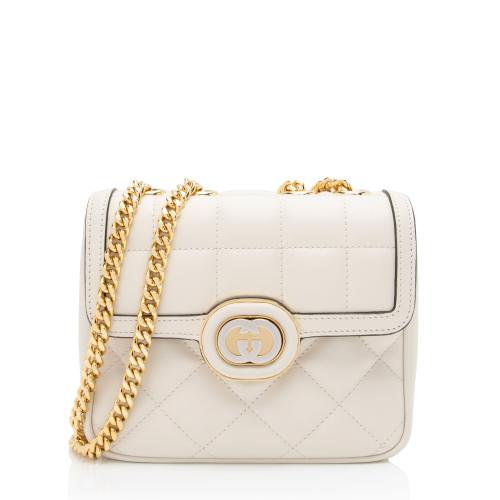 Gucci Calfskin Deco Mini Shoulder Bag
