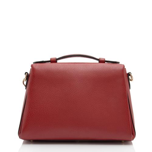 Gucci Leather Interlocking G Small Top Handle