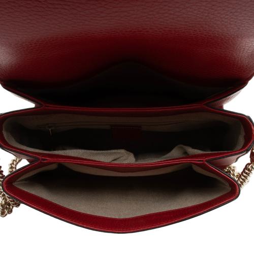 Gucci Calfskin Interlocking G Top Handle Small Shoulder Bag