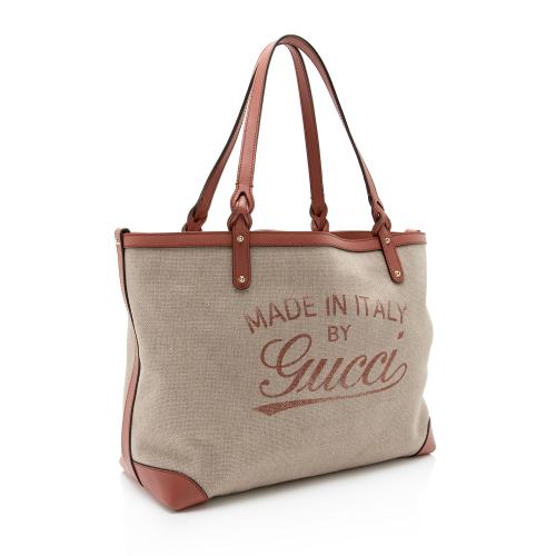 Gucci Canvas Leather Craft Tote