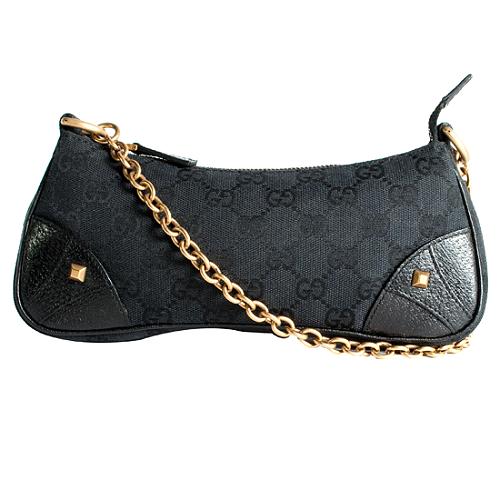 Gucci Chainlink Nailhead Pochette Shoulder Handbag
