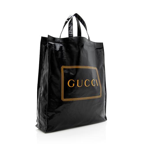 Gucci Coated Canvas Logo Tote