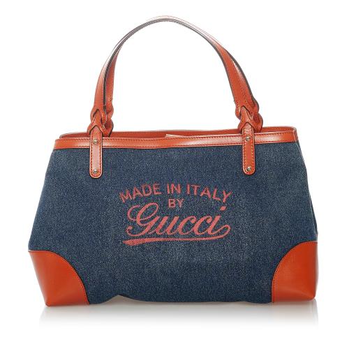 Gucci Craft Denim Handbag