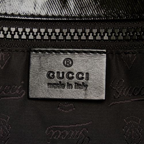 Gucci Crest Coated Canvas Crossbody Bag